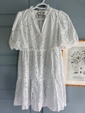 Tuckernuck Palmer White Eyelet Dress